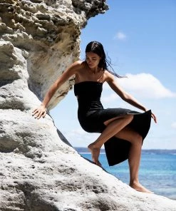 AUS Shopify Store AVA STRAPLESS MIDI DRESS