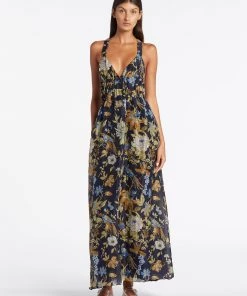 AUS Shopify Store LILIAN V NECK GOWN