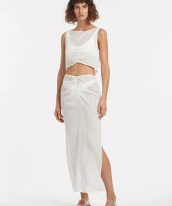 AUS Shopify Store All XANTHE GATHERED MIDI SKIRT