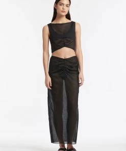 AUS Shopify Store XANTHE GATHERED MIDI SKIRT