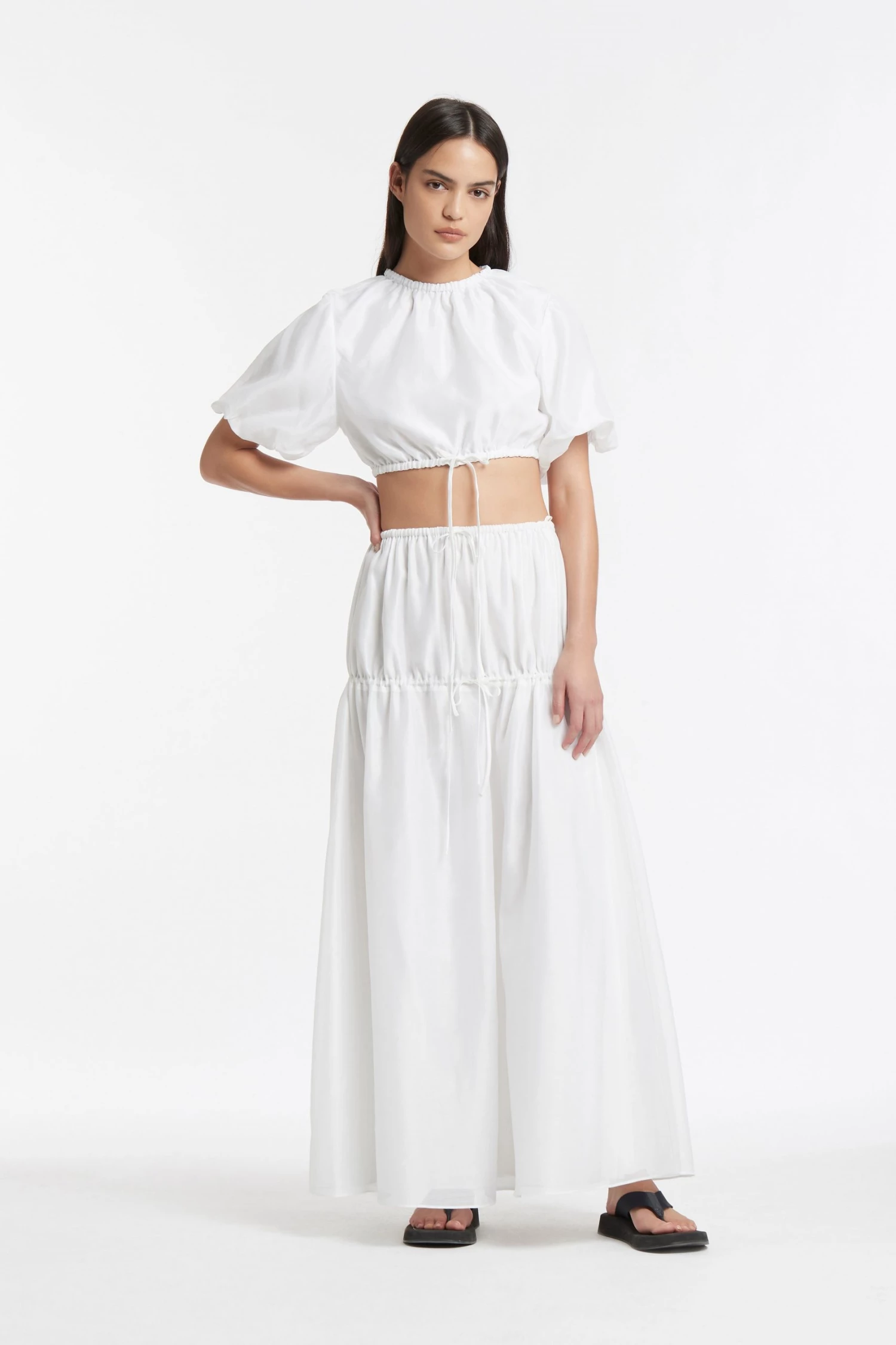 AUS Shopify Store FRANC GATHERED MIDI SKIRT All 5 AUS Shopify Store FRANC GATHERED MIDI SKIRT All