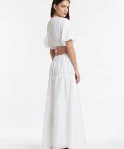 AUS Shopify Store FRANC GATHERED MIDI SKIRT All