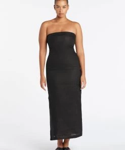 AUS Shopify Store AVA STRAPLESS MIDI DRESS