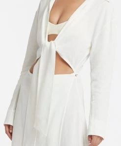 AUS Shopify Store CLEMENCE LONG SLEEVE WRAP DRESS All