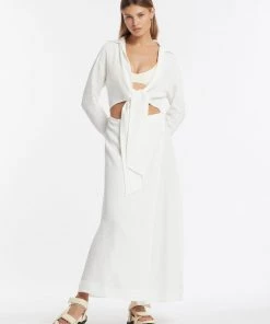 AUS Shopify Store CLEMENCE LONG SLEEVE WRAP DRESS All