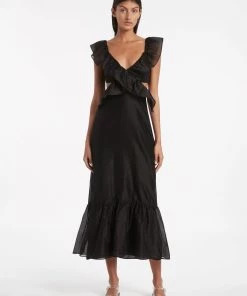 AUS Shopify Store All FRANC FRILL MIDI DRESS